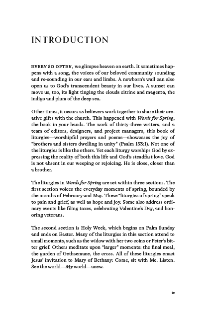 Words for Spring